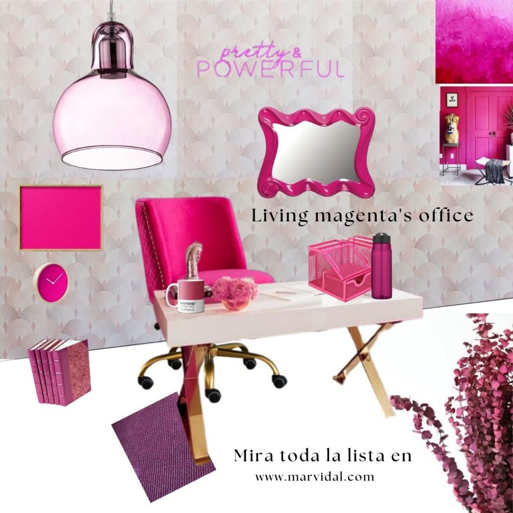 Mar Vidal mv interiorismo viva magenta color pantone 2023